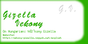 gizella vekony business card